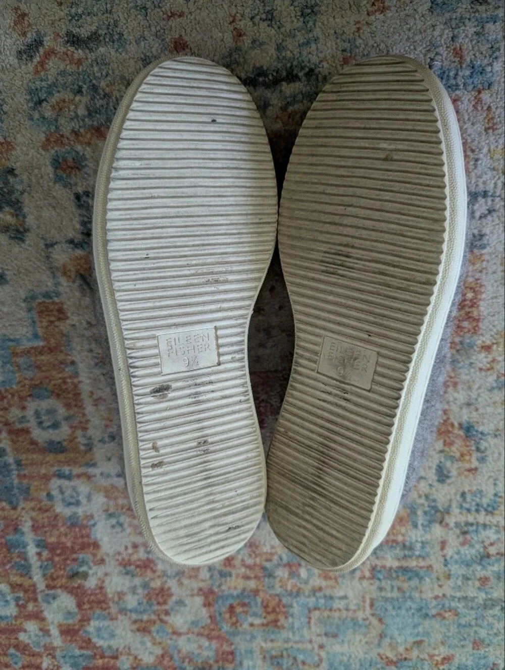 EILEEN FISHER Women’s 9.5 Clifton Gray Felt Wool Lace Up Sneakers Shoes